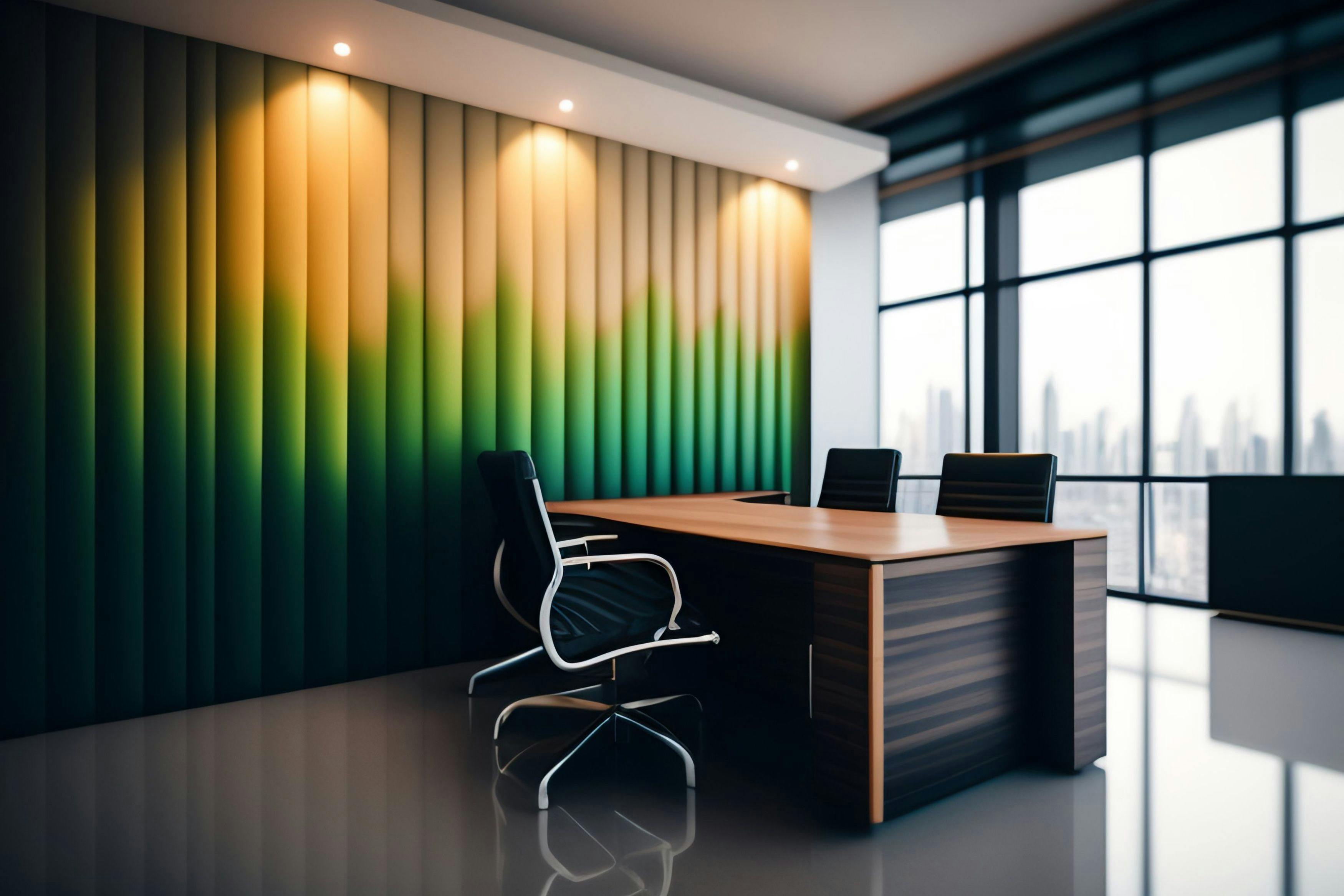 conference-room-with-green-yellow-wallpaper