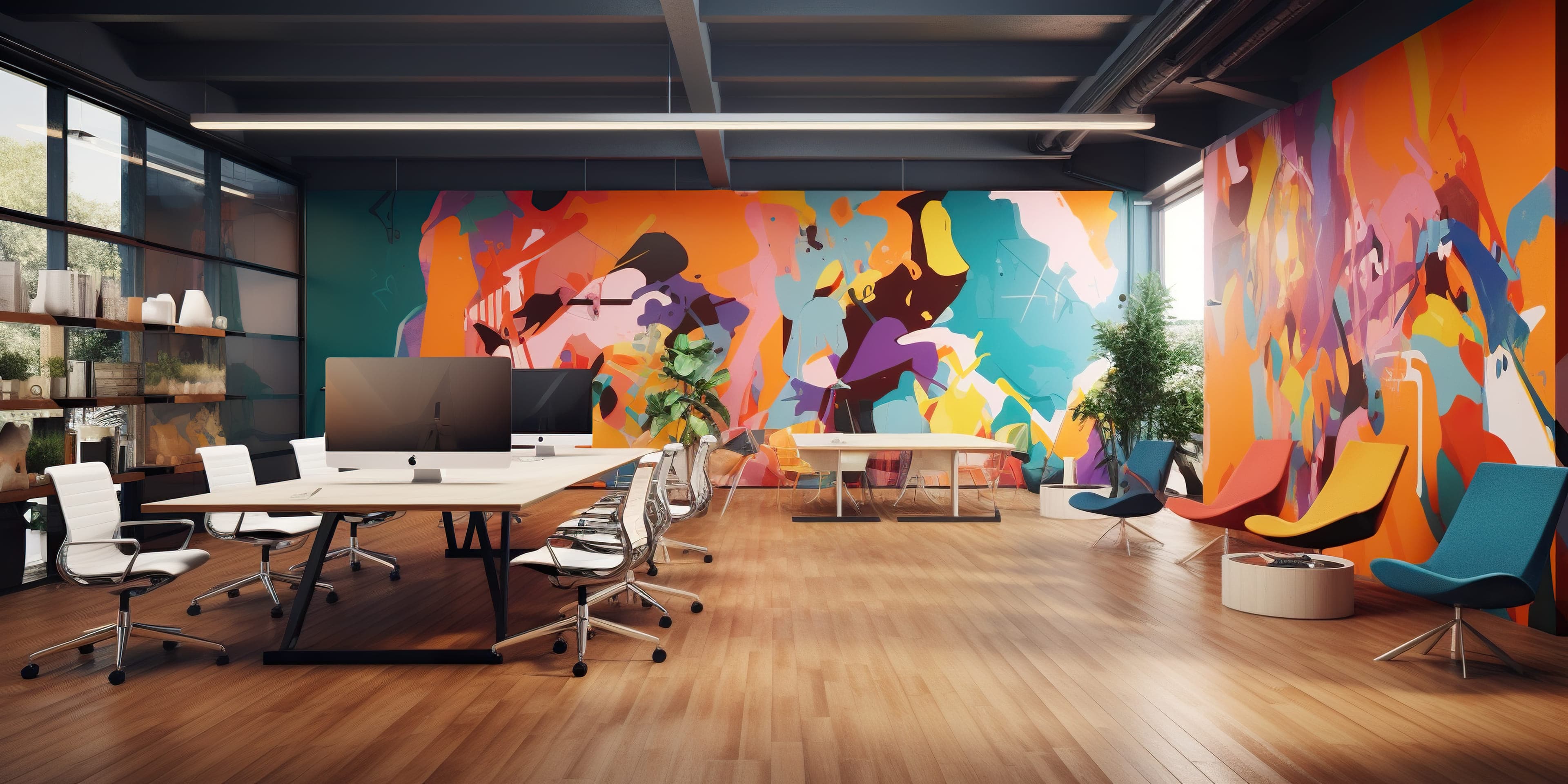 colorful-office-desks-chairs-are-neatly-arranged-there-is-nobody-sight-vibrant-atmosphere-awaits-hustle-bustle-busy-workday-generative-ai (7)