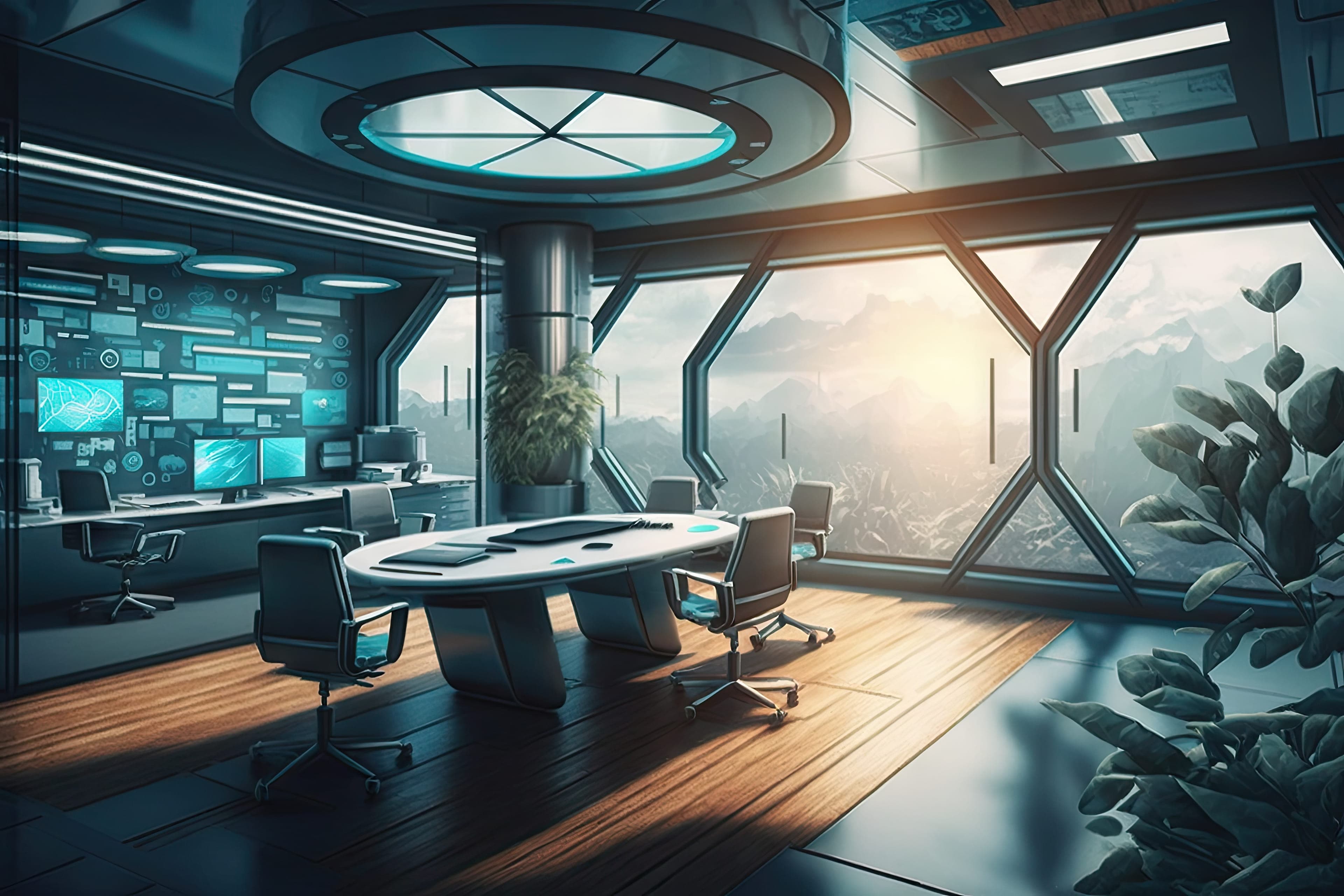 futuristic-open-office-with-glassenclosed-conference-room-hightech-equipment-advanced-communication-systems-that-link-employees-globally